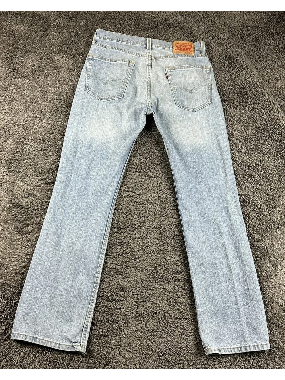 Levi's 527 Jeans Mens Light Wash Slim Bootcut Stretch Denim Sz 30x30